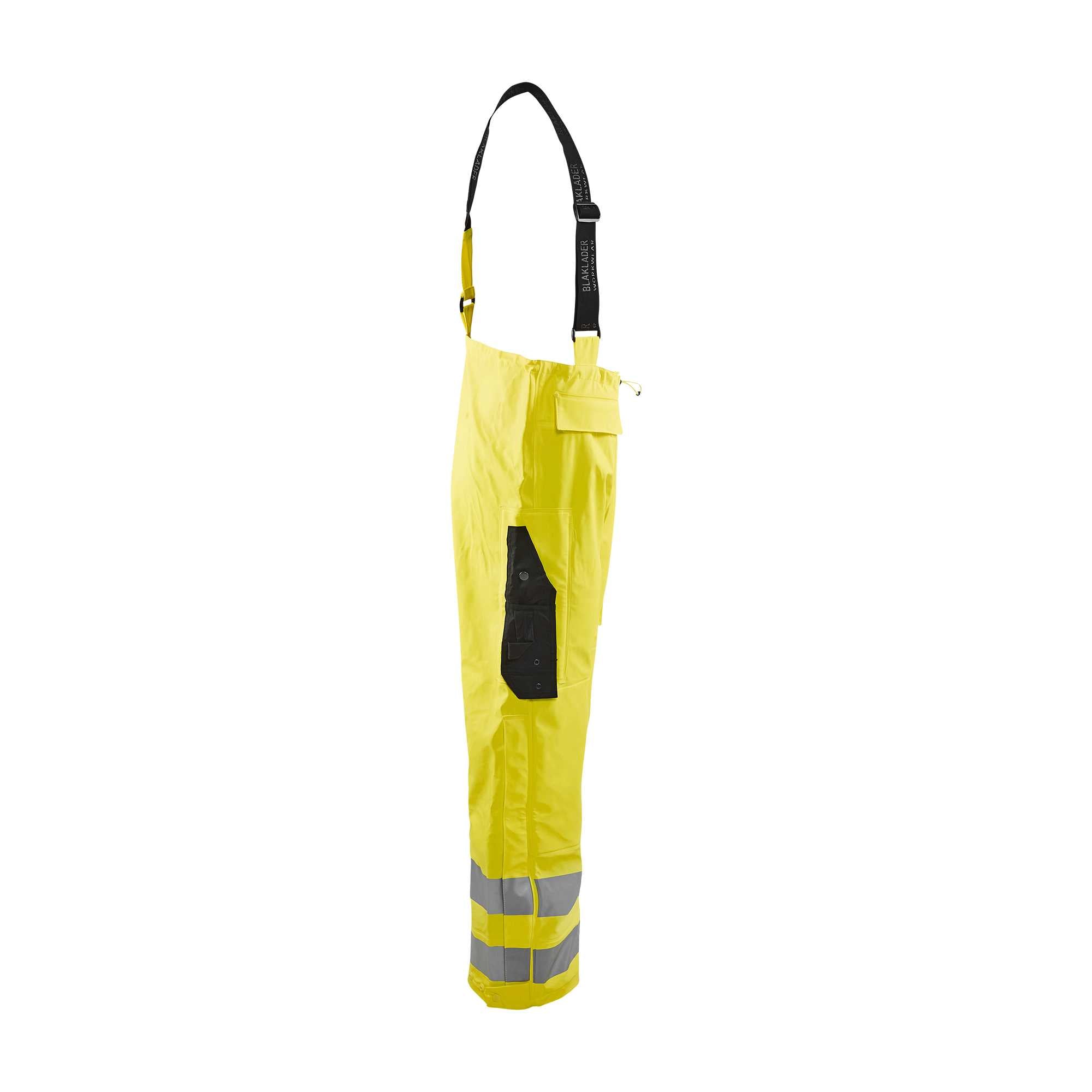 BLAKLADER 13022003 Rain Trousers Hi Vis LEVEL 2 Hi Vis Reflective Work Trousers Men - Waterproof